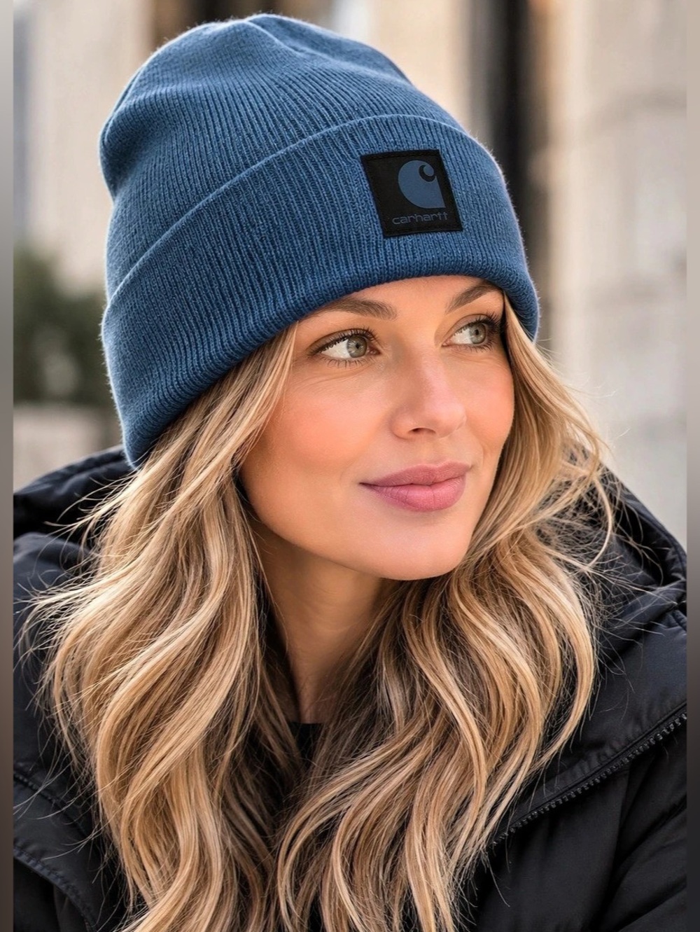 Carhartt Acrylic Watch Hat A18 Blue Knit Beanie
